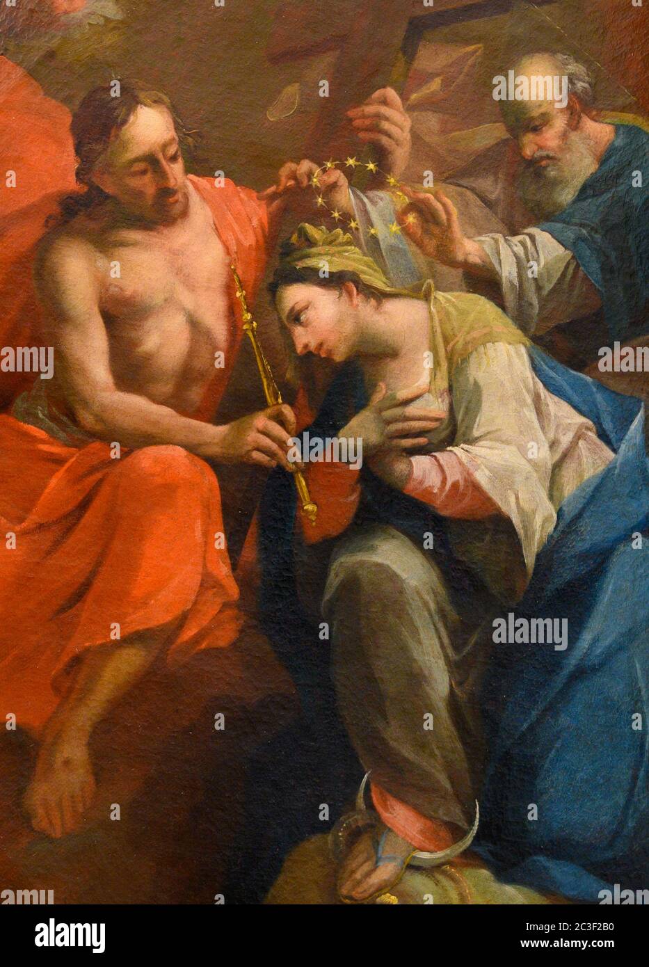 Krönung der Jungfrau Maria. 18. Jahrhundert. Maler aus Bratislava. Stockfoto