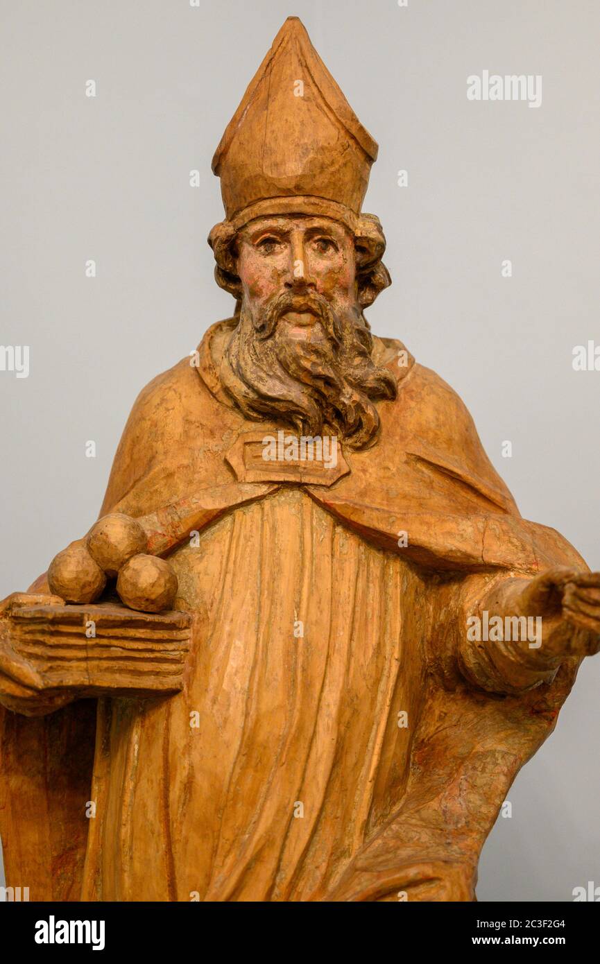 St. Nikolaus. Nach 1750. Mitteleuropäischer Bildhauer. Stockfoto