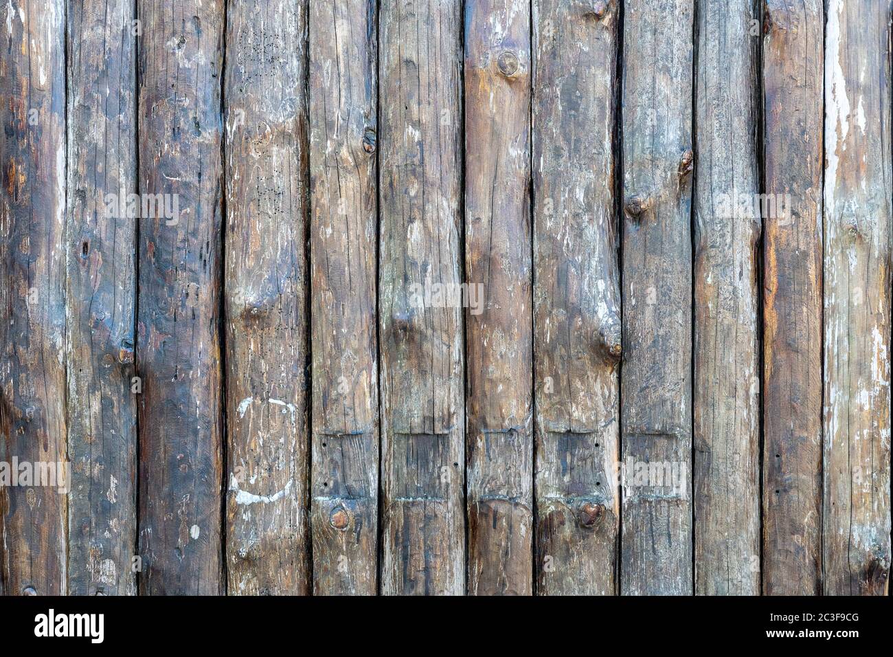 Hintergrund mit Holzstruktur. Ansicht von oben auf Vintage Holztür mit
