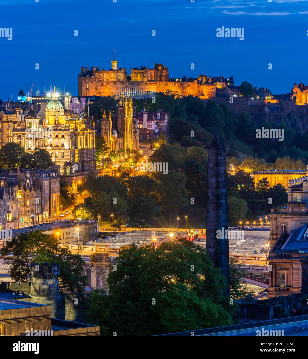 Edinburgh-Sonnenuntergang Stockfoto