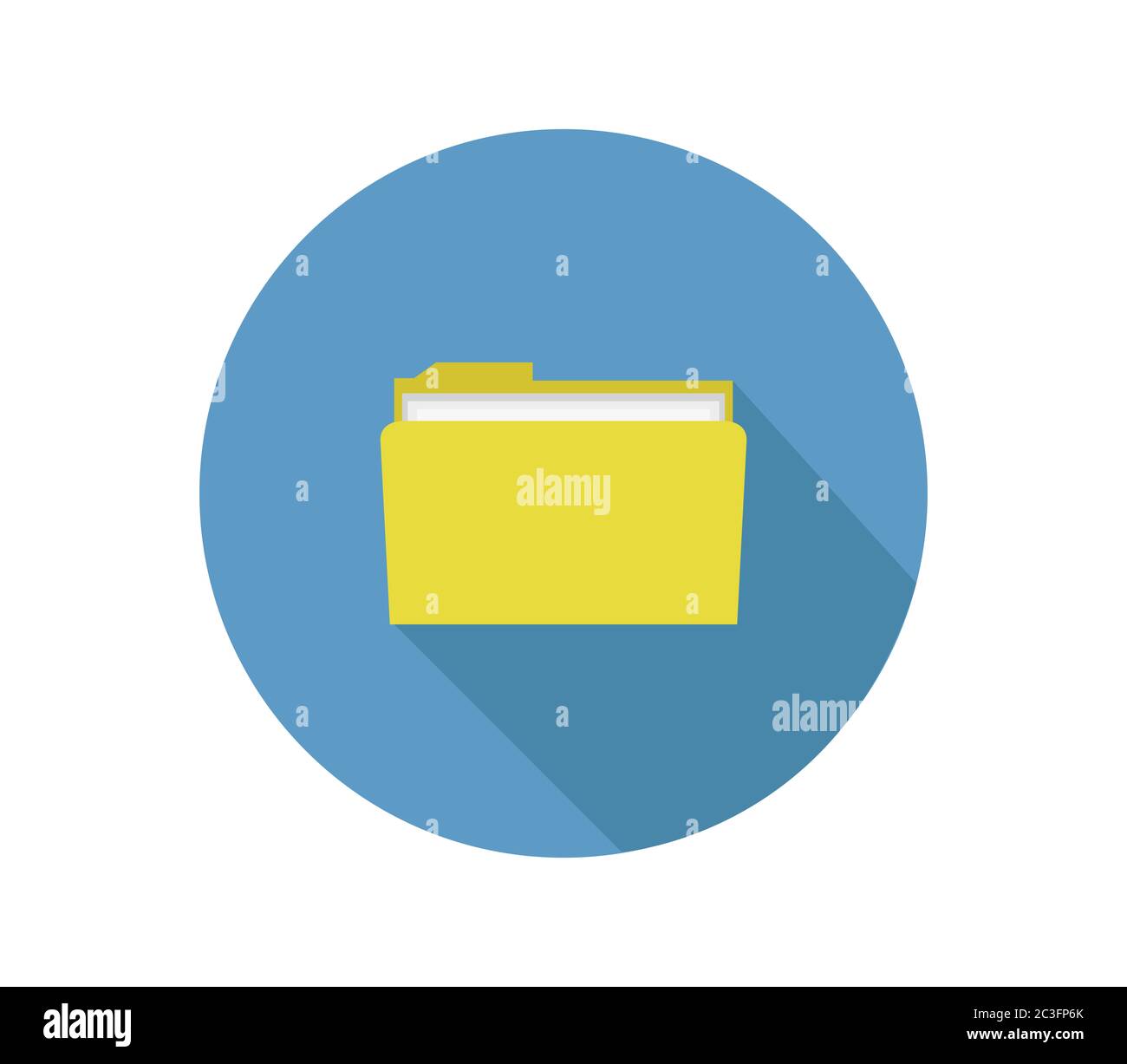 Ordnersymbol in Vektor auf weißem Hintergrund dargestellt Stockfoto