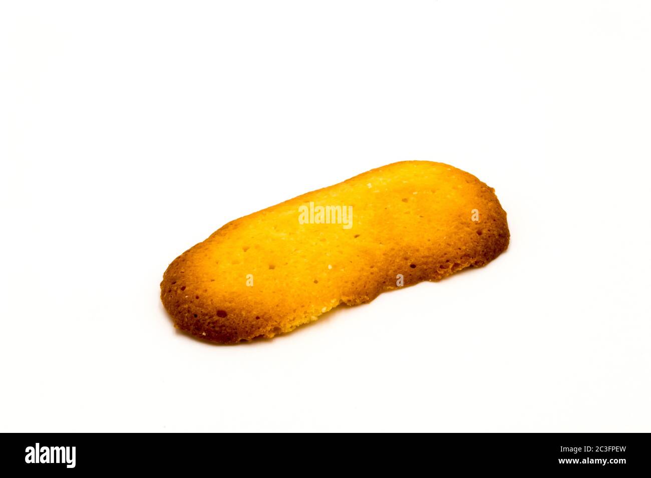 Shortbread Cakes sagte hausgemachte Katzenzunge auf einem weißen Hintergrund Stockfoto