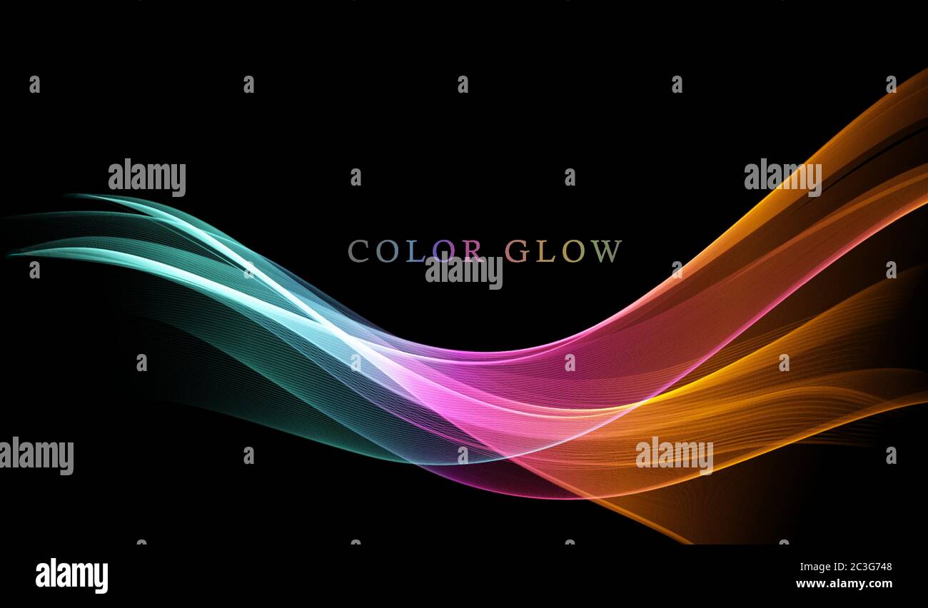 Abstrakt glänzende Farbspektrum Wellendesign Element Stock Vektor