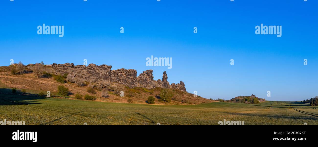 Teufelsmauer Harz Felsformationen Ausflugsziel Besuchermagnet Stockfoto