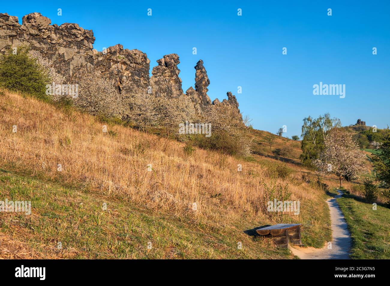 Teufelsmauer Harz Felsformationen Ausflugsziel Besuchermagnet Stockfoto