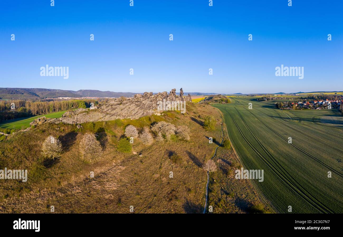 Teufelsmauer Harz Felsformationen Ausflugsziel Besuchermagnet Stockfoto