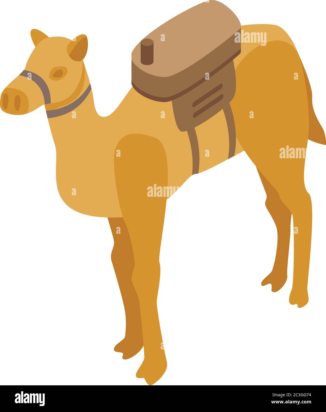 Ägypten Kamel Ikone, isometrischer Stil Stock Vektor