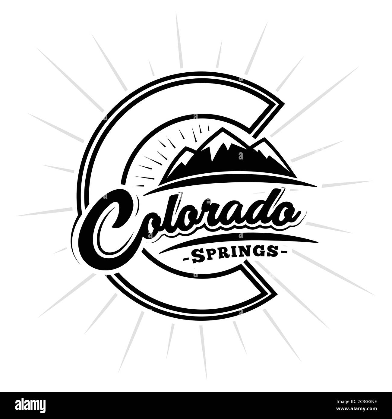 Colorado Springs Logo. Vektor und Illustration. Stock Vektor