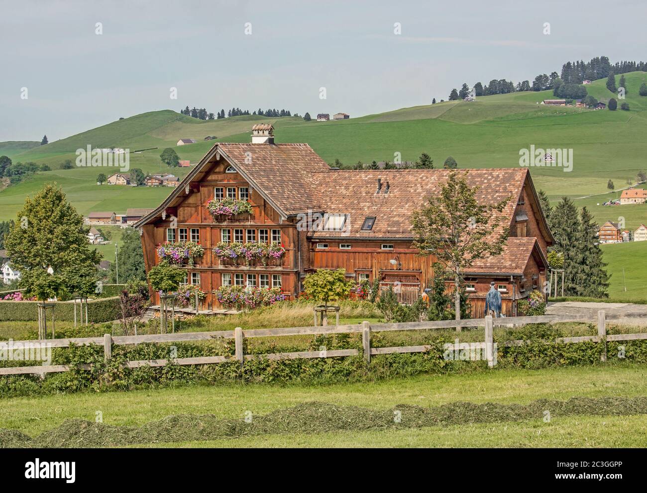 Bauernhaus, Landhaus in der Nähe von Appenzell, Schweiz Stockfoto