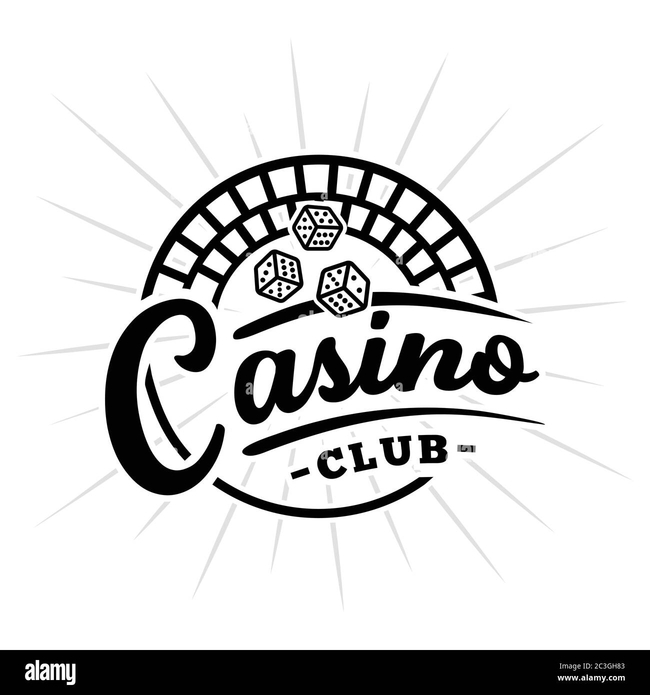 Casino Club-Logo. Vektor und Illustration. Stock Vektor
