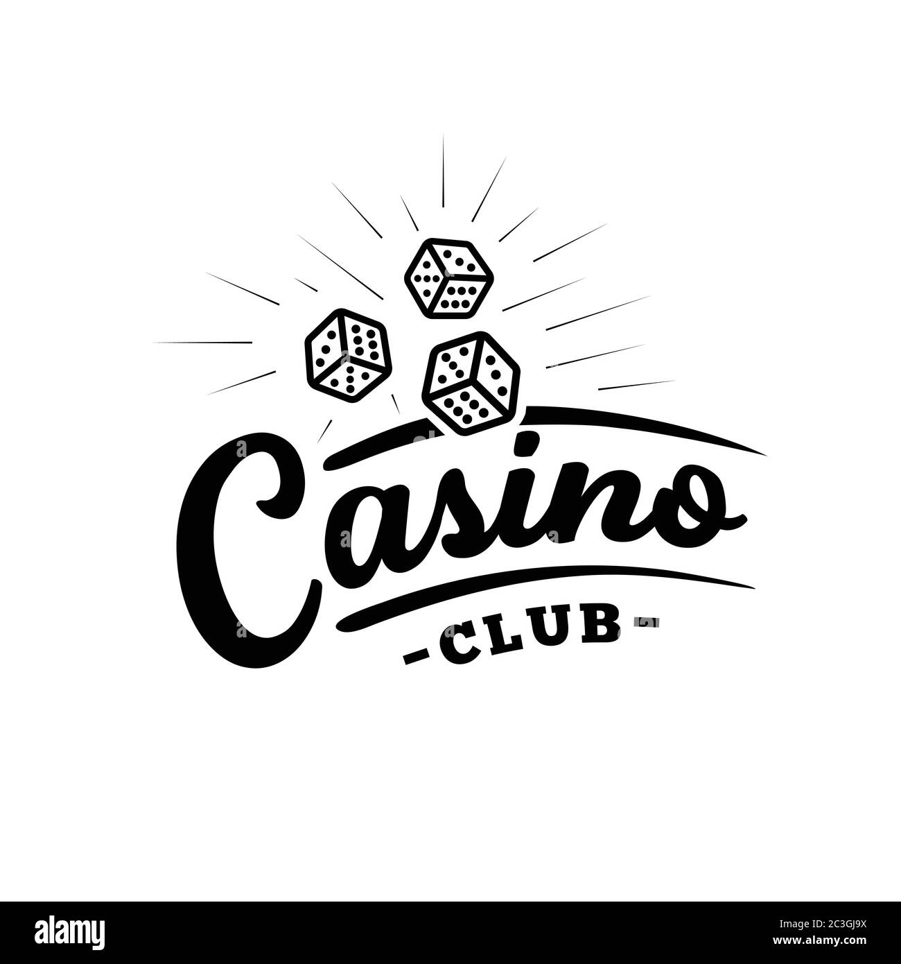Casino Club-Logo. Vektor und Illustration. Stock Vektor