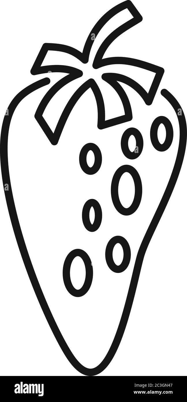 Mexikanische Ikone der Mamey Fruit. Kontur mexikanischen Mamey Obst Vektor-Symbol für Web-Design isoliert auf weißem Hintergrund Stock Vektor