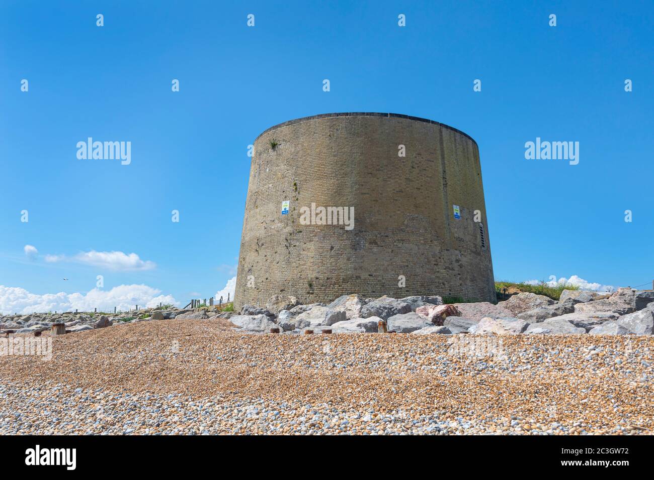 Martello Tower Nummer 14 in Hythe, Kent Stockfoto