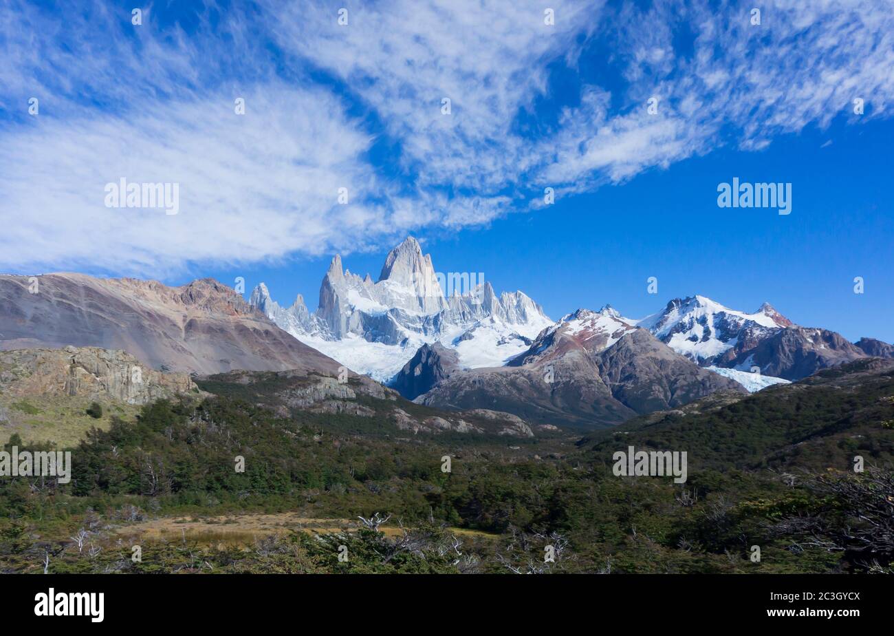Naturlandschaft rund um Monte Fitz Roy, Patagonien, Argentinien, Südamerika Stockfoto