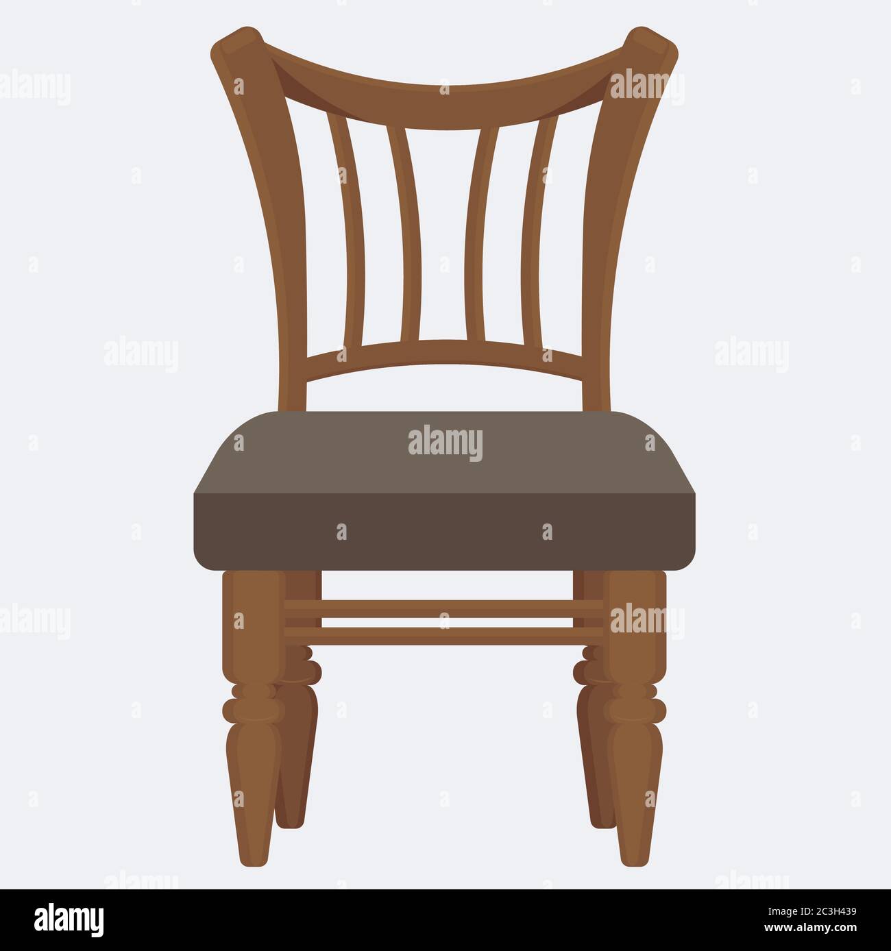 Stuhl rot klassisch detaillierte Vektor-Illustration Stock Vektor