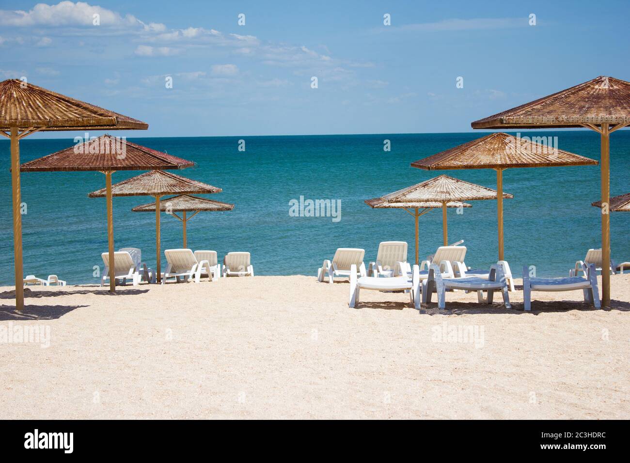 Meer Wasser Strand Ruhe, Landschaft Schutz vor der Sonne, Wolken Himmel Stockfoto