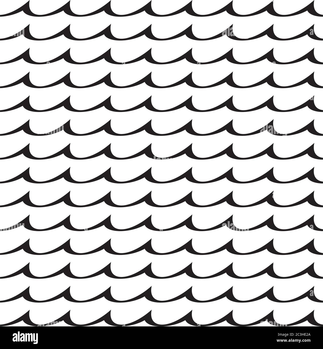 Das Motiv der Meereswellen. Abstrakte Grafiken. Vektorgrafik. Stock Vektor