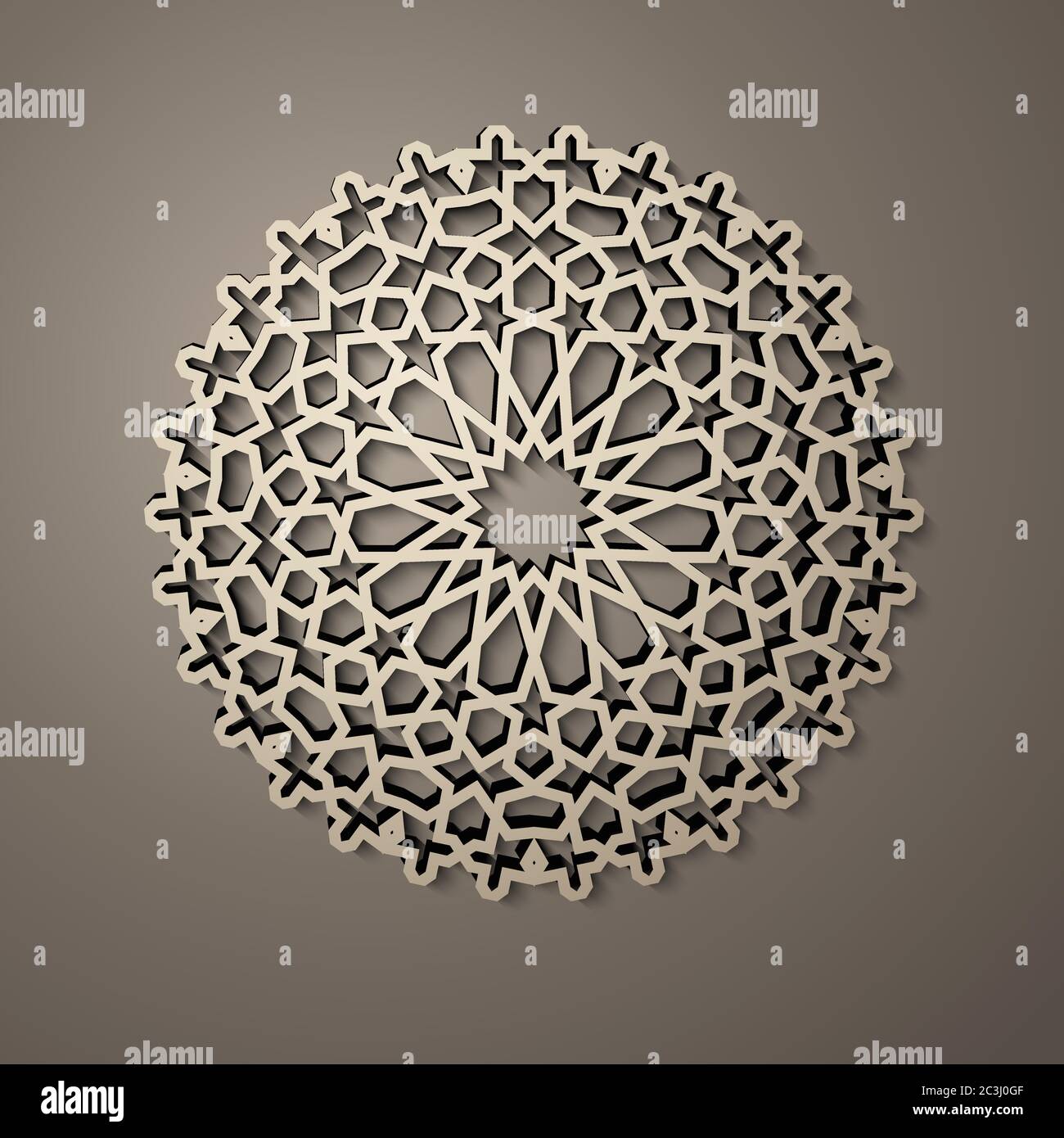 Hintergrund mit 3d nahtlose Muster im islamischen Stil. , arabisch geometrische Ost Ornament , persische Motiv . Stock Vektor