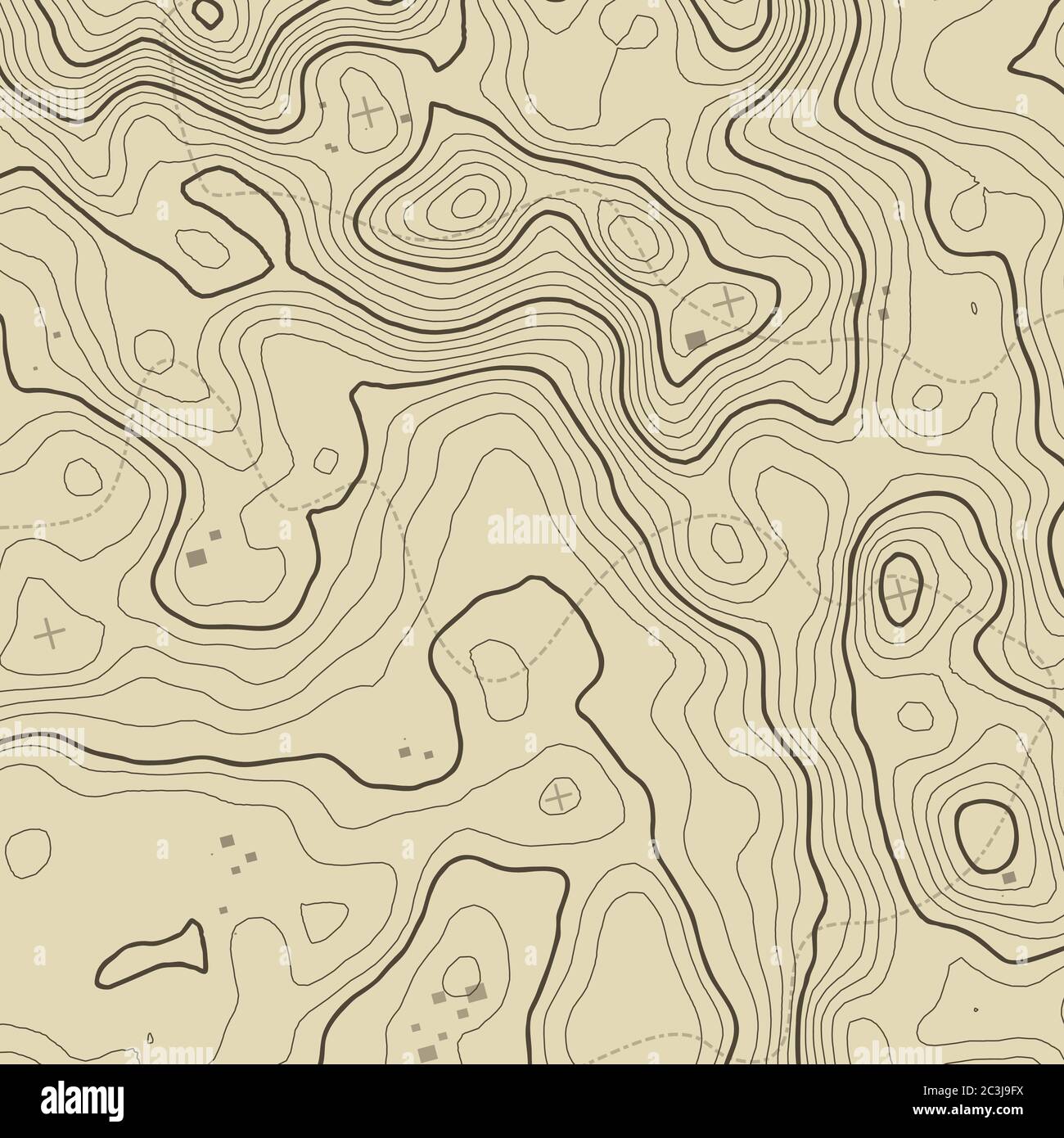 Topografisches Kartenhintergrundkonzept mit Platz für Ihre Kopie. Topographie Linien Kunst Kontur , Bergwanderweg , Form-Design. Computer generiert . Stockfoto