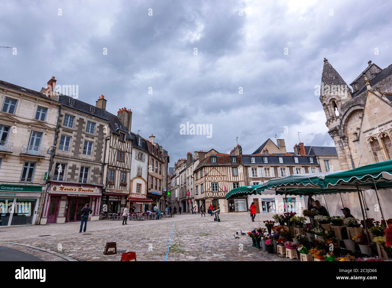 Église Notre-Dame la Grande, Poitiers, Nouvelle-Aquitaine, Frankreich Stockfoto