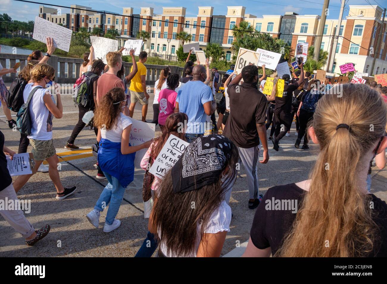 Rallye der schwarzen Menschenleben. St. Augustine, Florida Stockfoto
