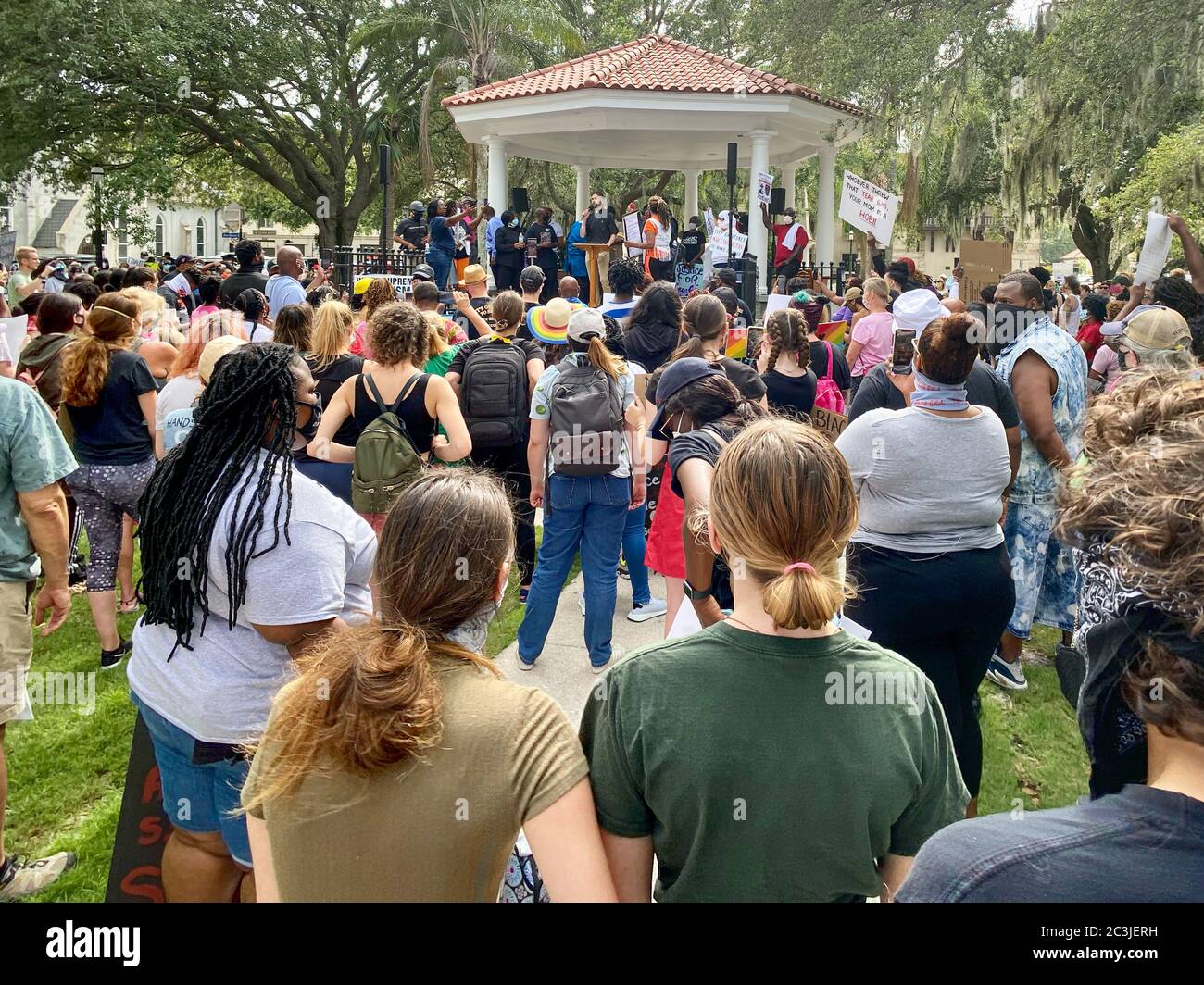 Rallye der schwarzen Menschenleben. St. Augustine, Florida Stockfoto