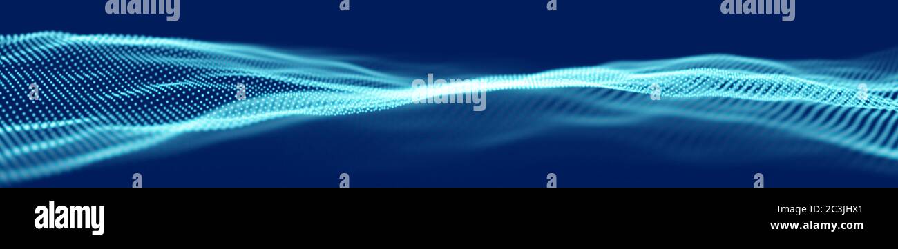 Technologie Hintergrund abstrakt digital futuristische Tapete. Leichtes und kreatives Geschäftskonzept für digitale Kommunikation. Sound Wave Musik Stock Vektor