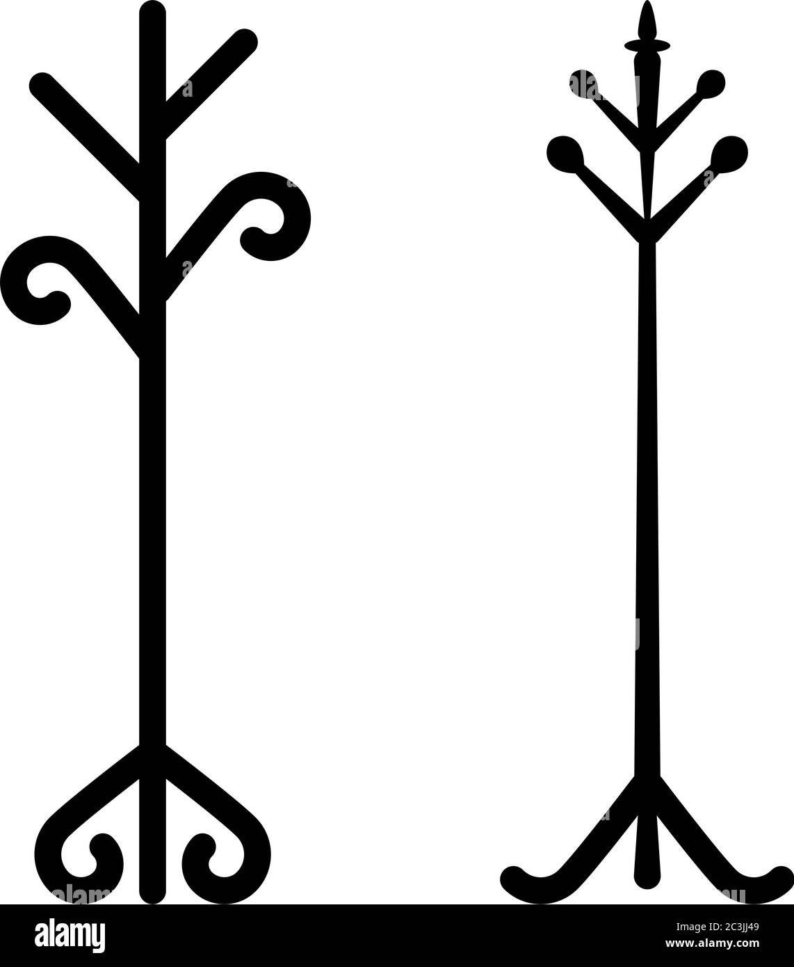 Symbol Für Den Garderobenständer Vektorgrafik Stock Vektor