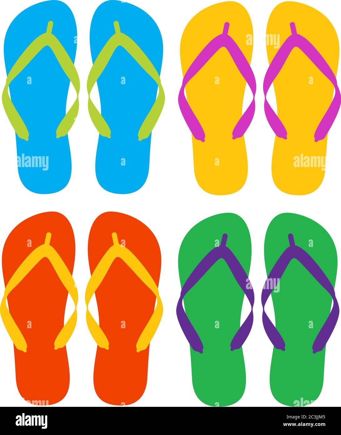 Strand Slipper Vektor Illustration Stock Vektor