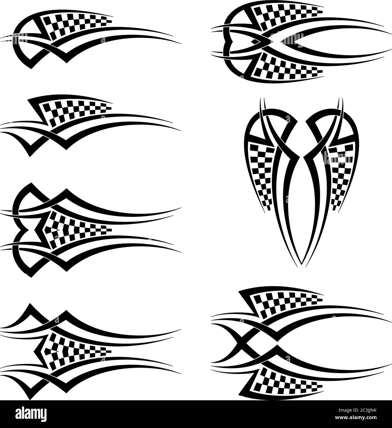 Tribal Car Decal : Vinyl Bereit, Fahrzeug-Grafik Vektor Illustration Stock Vektor