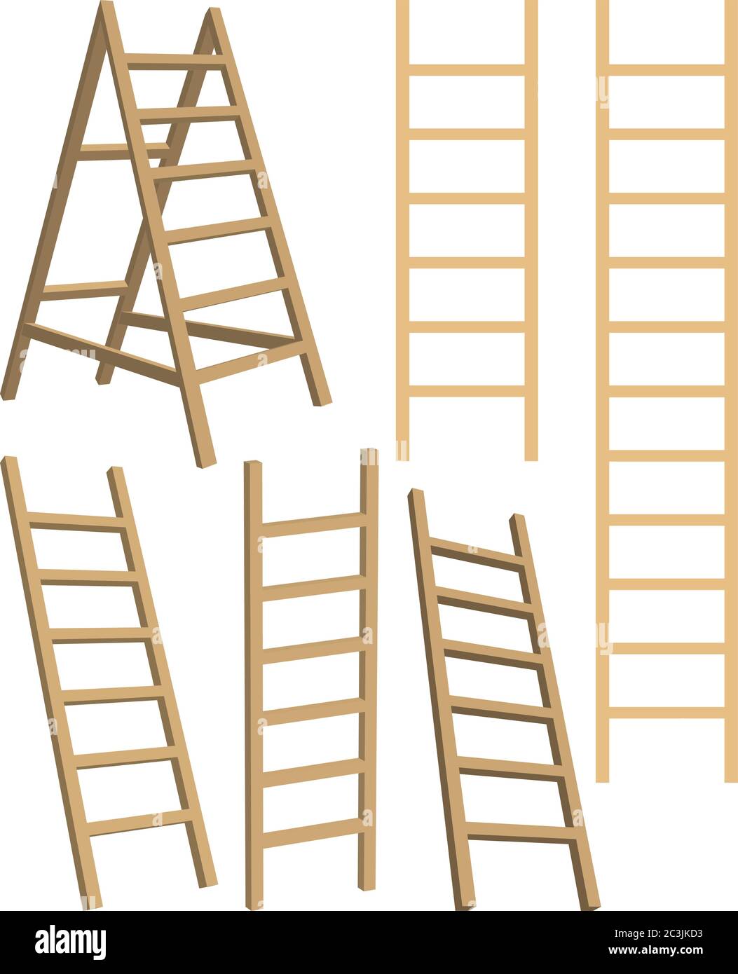 Leiter Symbol Set Vektor Illustration Stock Vektor