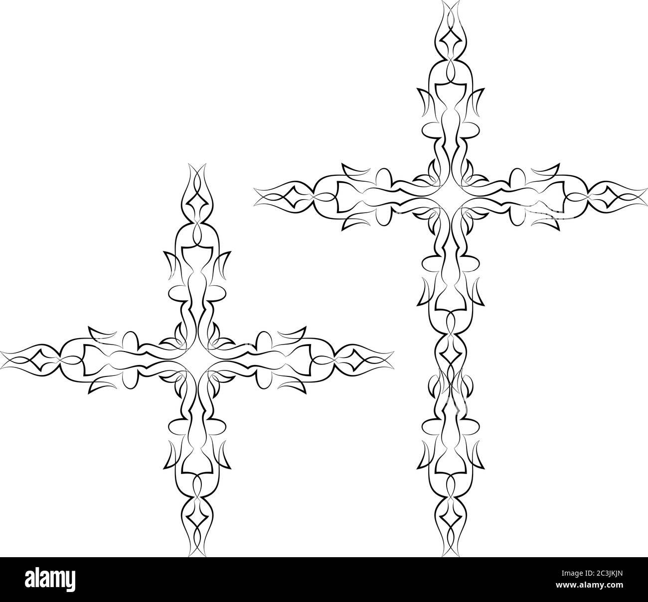 Nadelstreifen Christian Cross : Vinyl Ready Stock Vektor