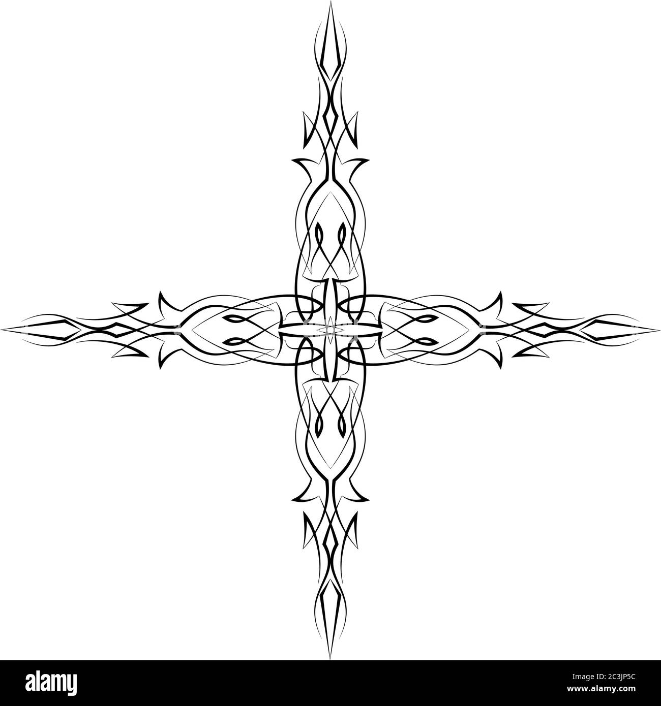 Nadelstreifen Christian Cross : Vinyl Ready Stock Vektor