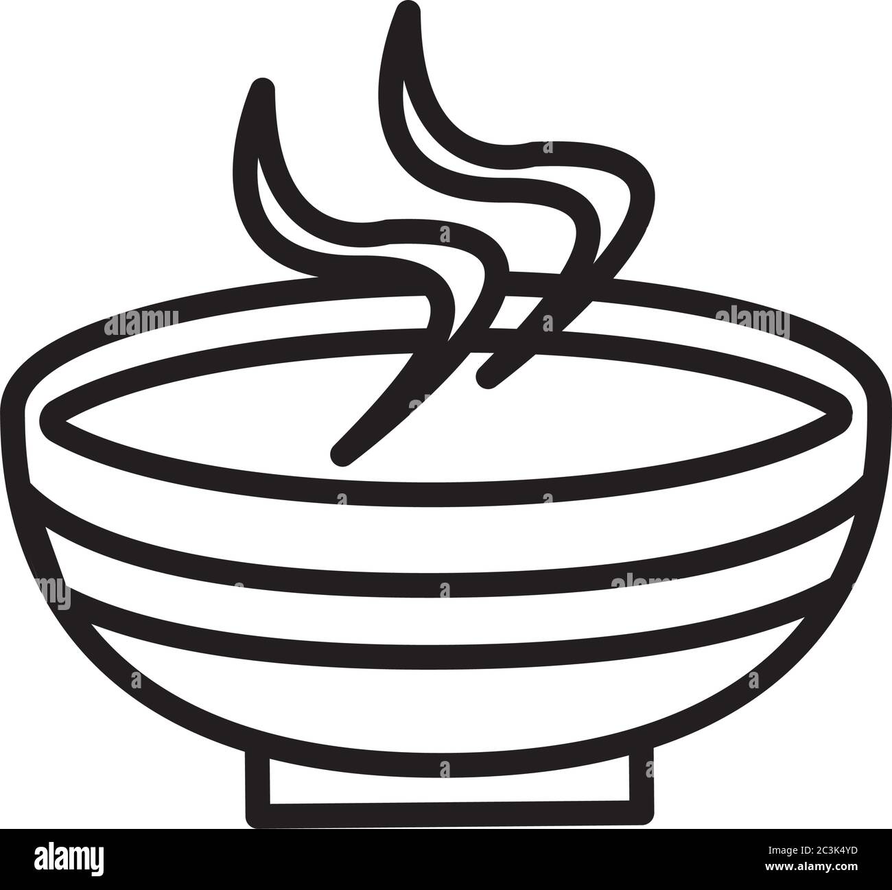 Muslimisches Gericht mit Symbol für die Lebensmittellinie, Vektorgrafiken Stock Vektor