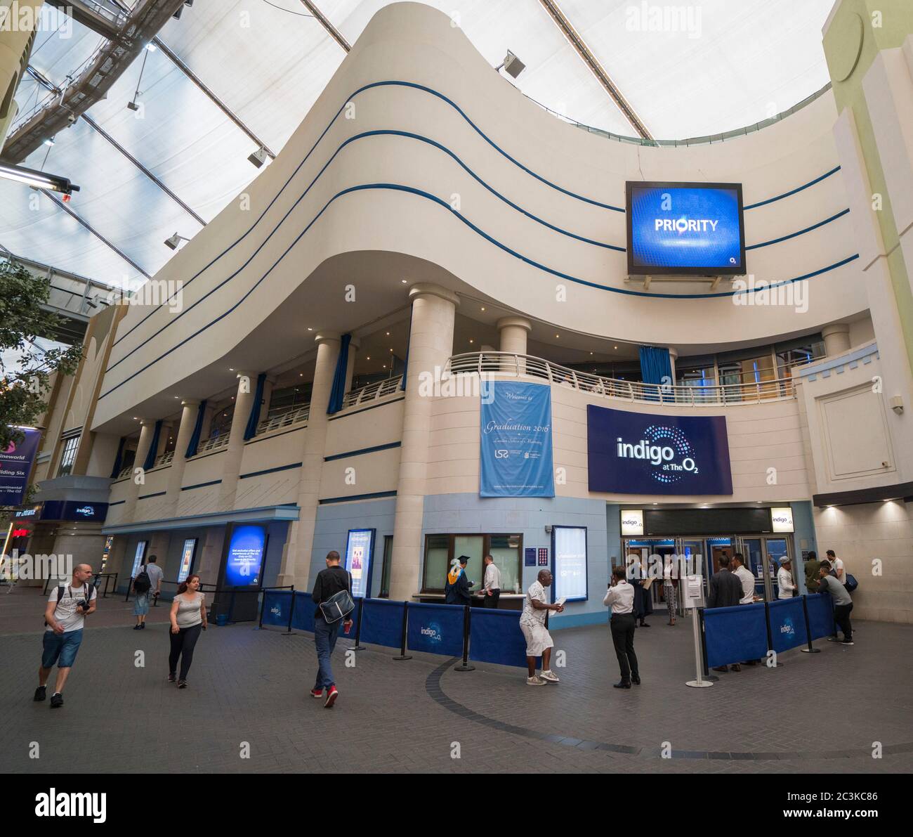 Indigo-Veranstaltungsort in der O2 Arena London - LONDON, ENGLAND - 14. SEPTEMBER 2016 Stockfoto