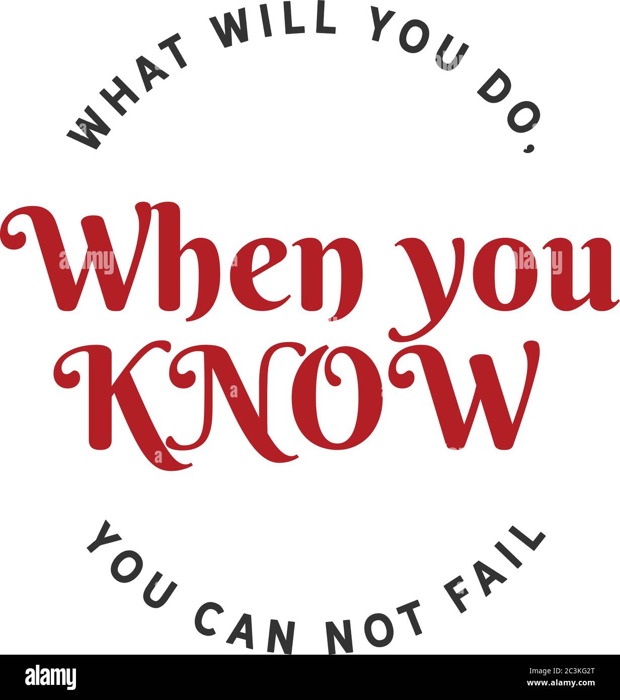 Was werden Sie tun, wenn Sie wissen, dass Sie nicht scheitern können Stock Vektor