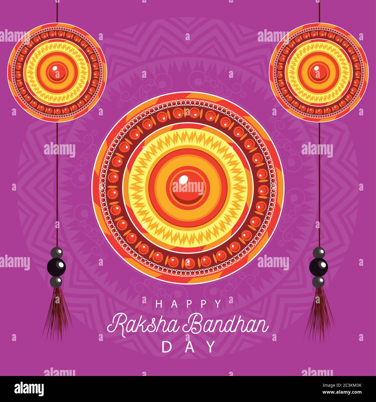Indien Raksha Bandhan Blumen Dekoration Rahmen Vektor Illustration Design Stock Vektor