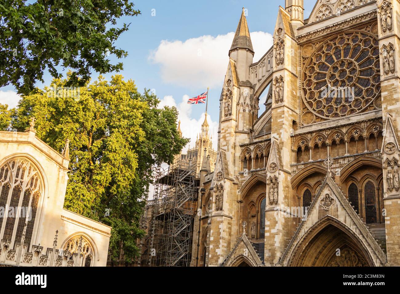 Westminster Abbey (die Stiftskirche von St. Peter in Westminster) - gotische Kirche in der City of Westminster, London. Westminster ist traditioneller Ort Stockfoto