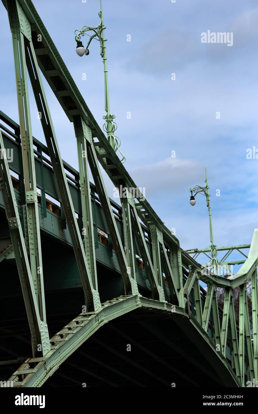 Detail der alten Hebebrücke in Liepaja. Stockfoto