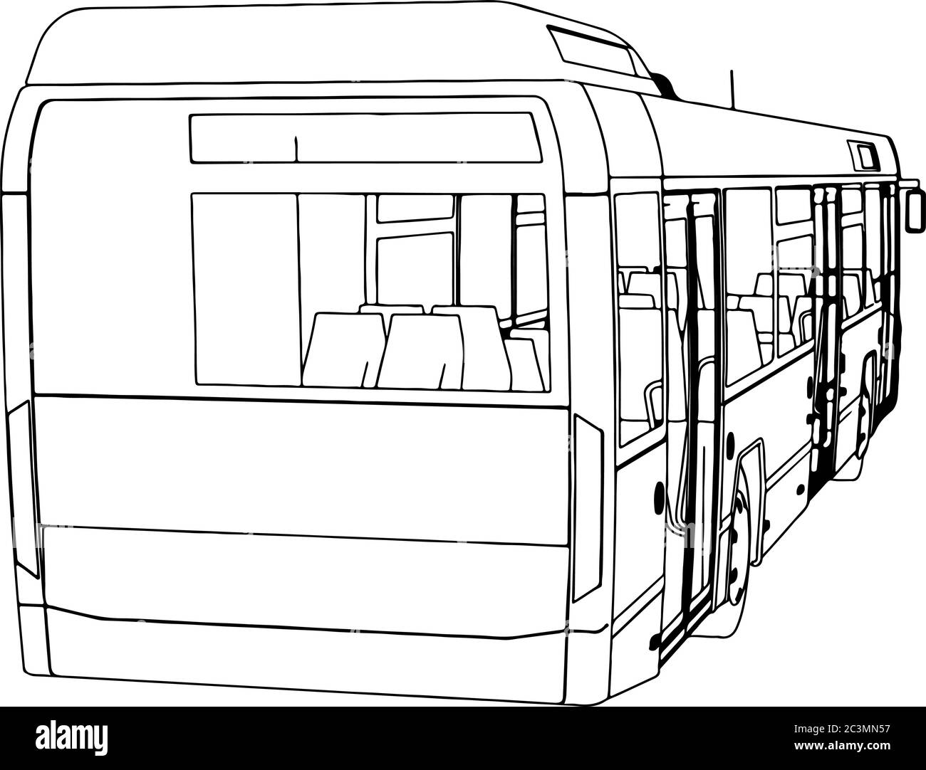 Skizze Stadt Bus Vektor Stock Vektor