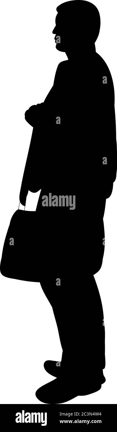 vektor, isolierte Silhouette eines Mannes Stock Vektor
