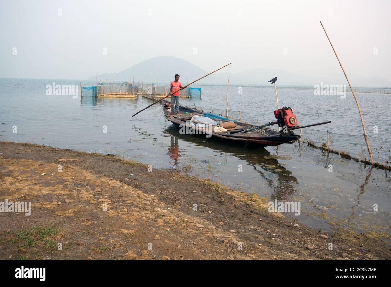 Fischer bei rambha odisha Stockfoto