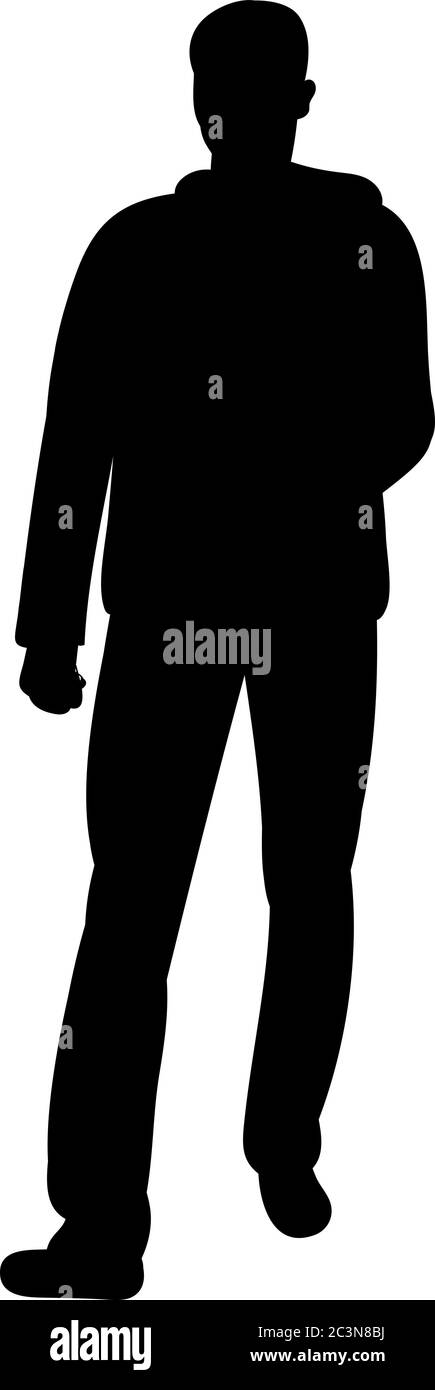 Silhouette eines Mannes geht Stock Vektor