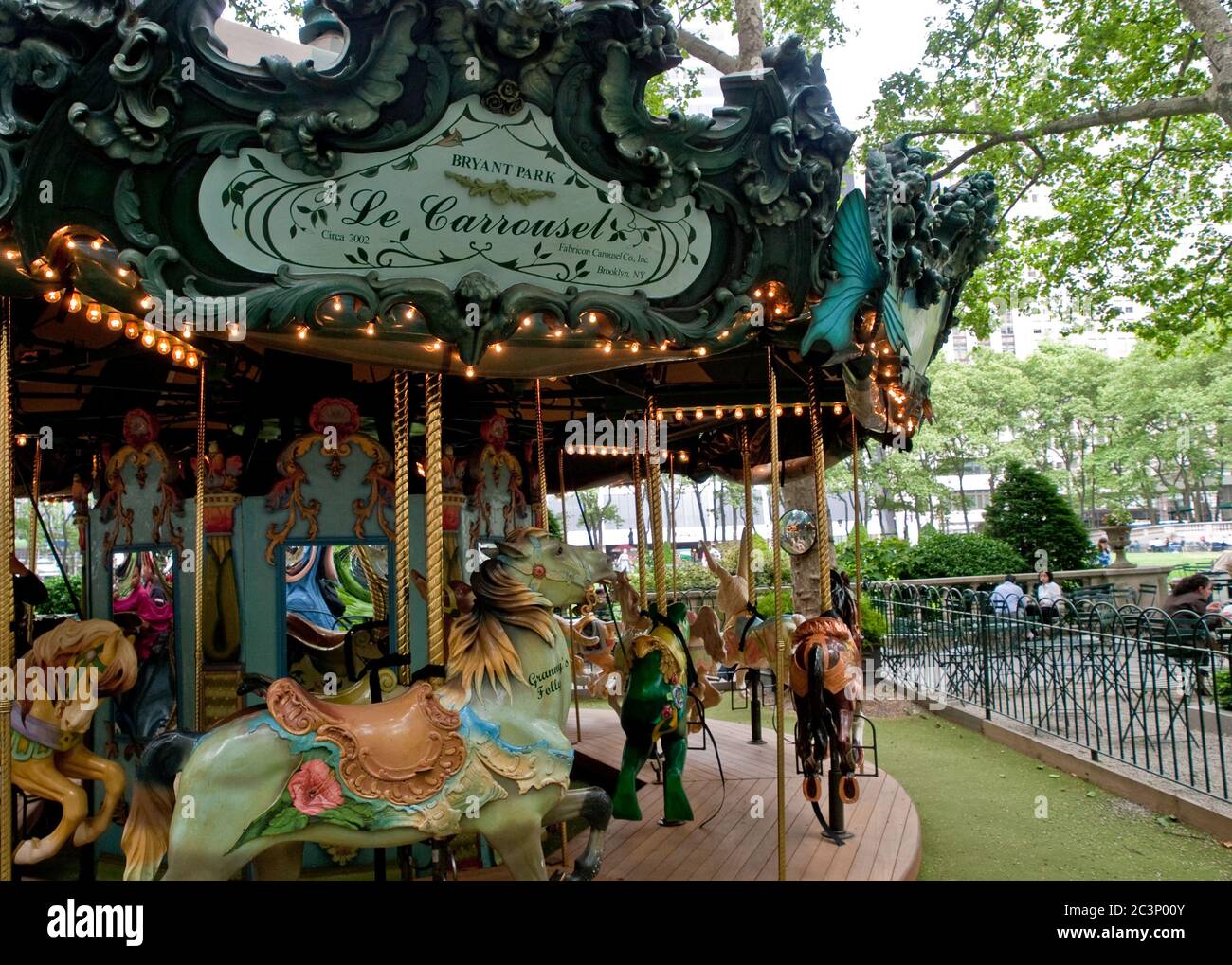 Bryant Park Karussell Stockfoto