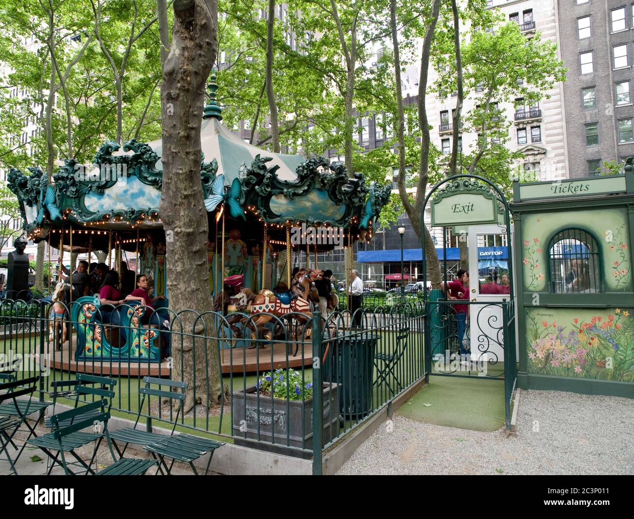 Bryant Park Karussell Stockfoto
