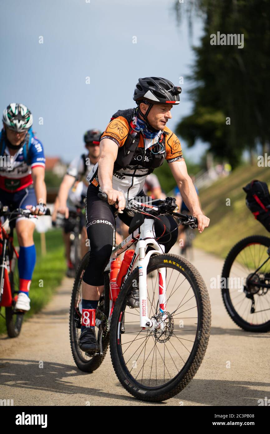 Erholung Fahrrad Rennen in sonnigen Tag Stockfoto