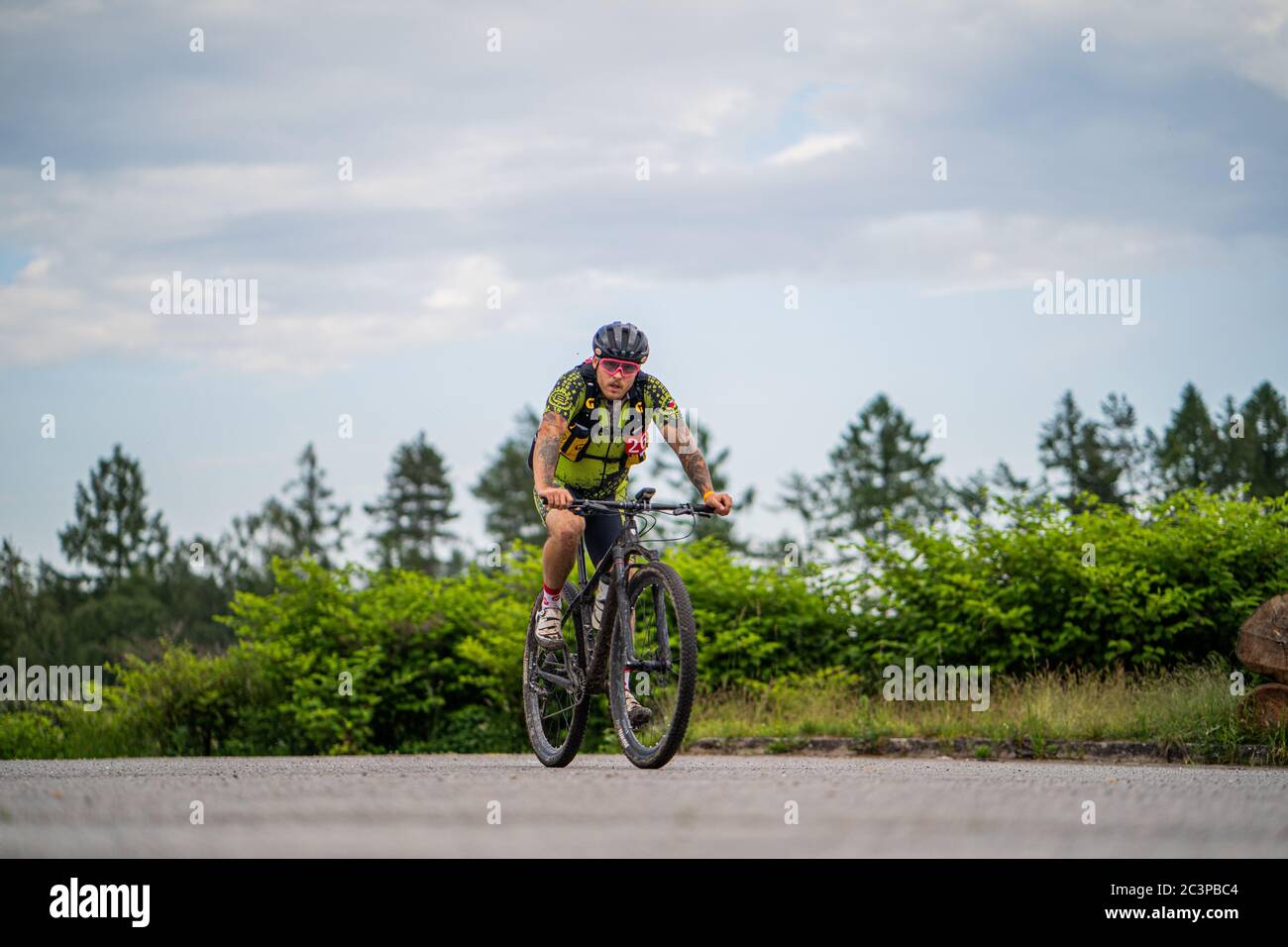 Erholung Fahrrad Rennen in sonnigen Tag Stockfoto