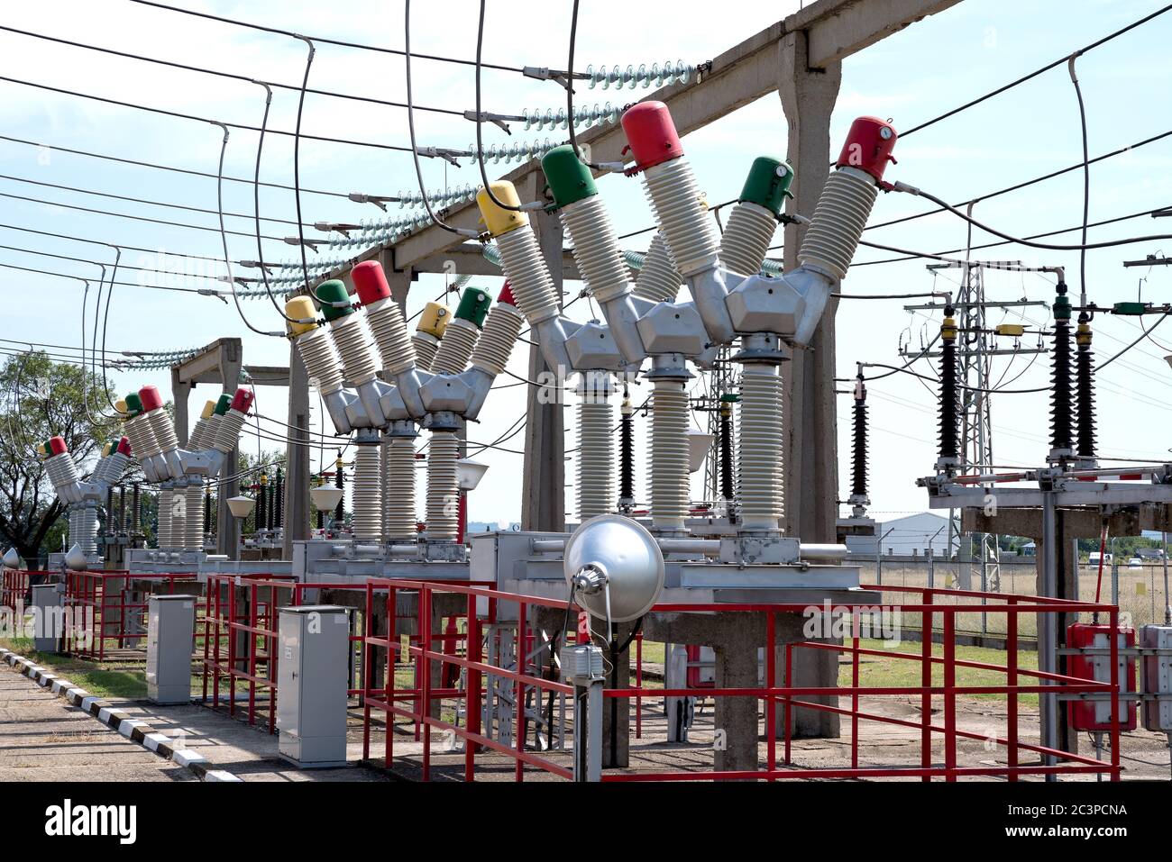 Lieferung von Strom. Stockfoto