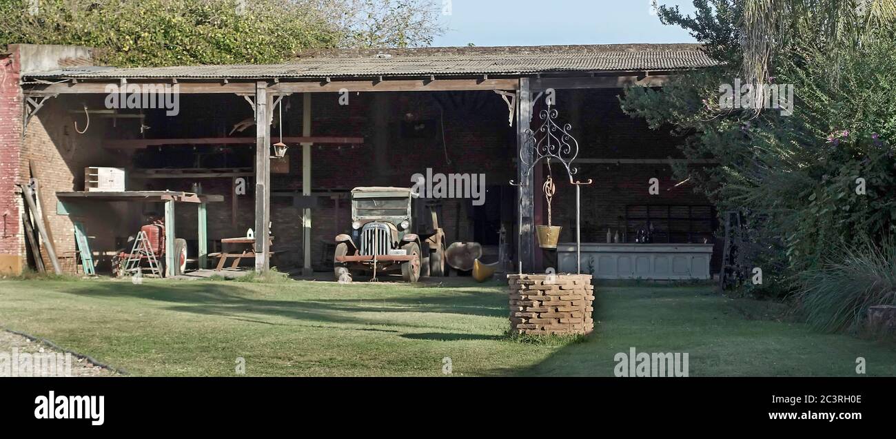 Ländliche Farmszene San Antonio de Areco, Provinz Buenos Aires, Argentinien Stockfoto