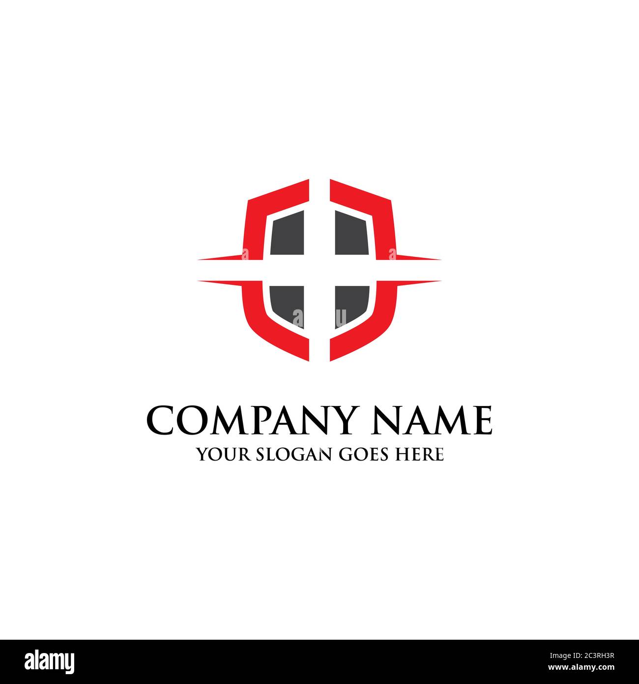 Defender plus Logo Inspiration, Software Technologie Logo Vorlage Stock Vektor